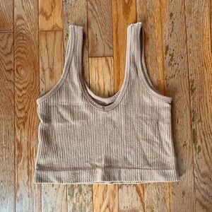 brown urban outfitters ribbed tank top